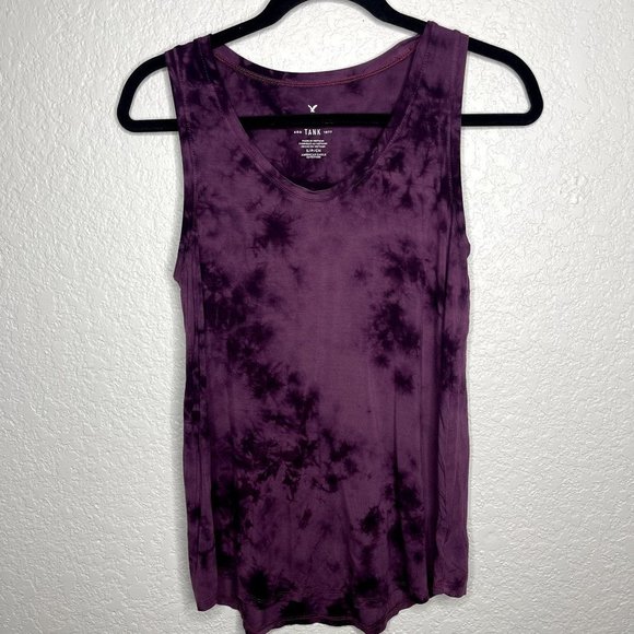 American Eagle Outfitters Tops - AMERICAN Eagle Soft & Sexy Tank Top Size S Purple Tie Dye Loungewear